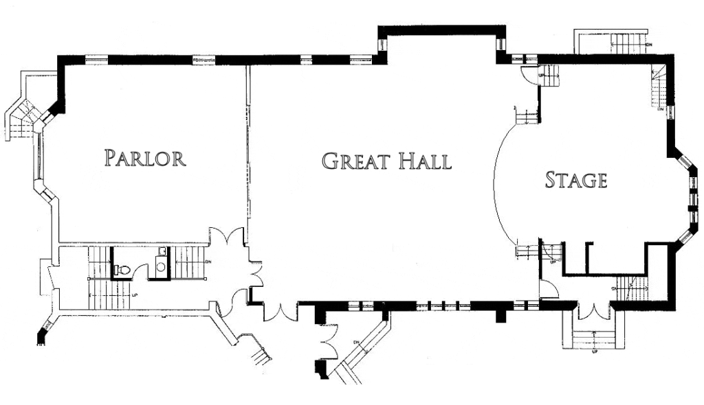 Plan of the Parlor and Great Hall