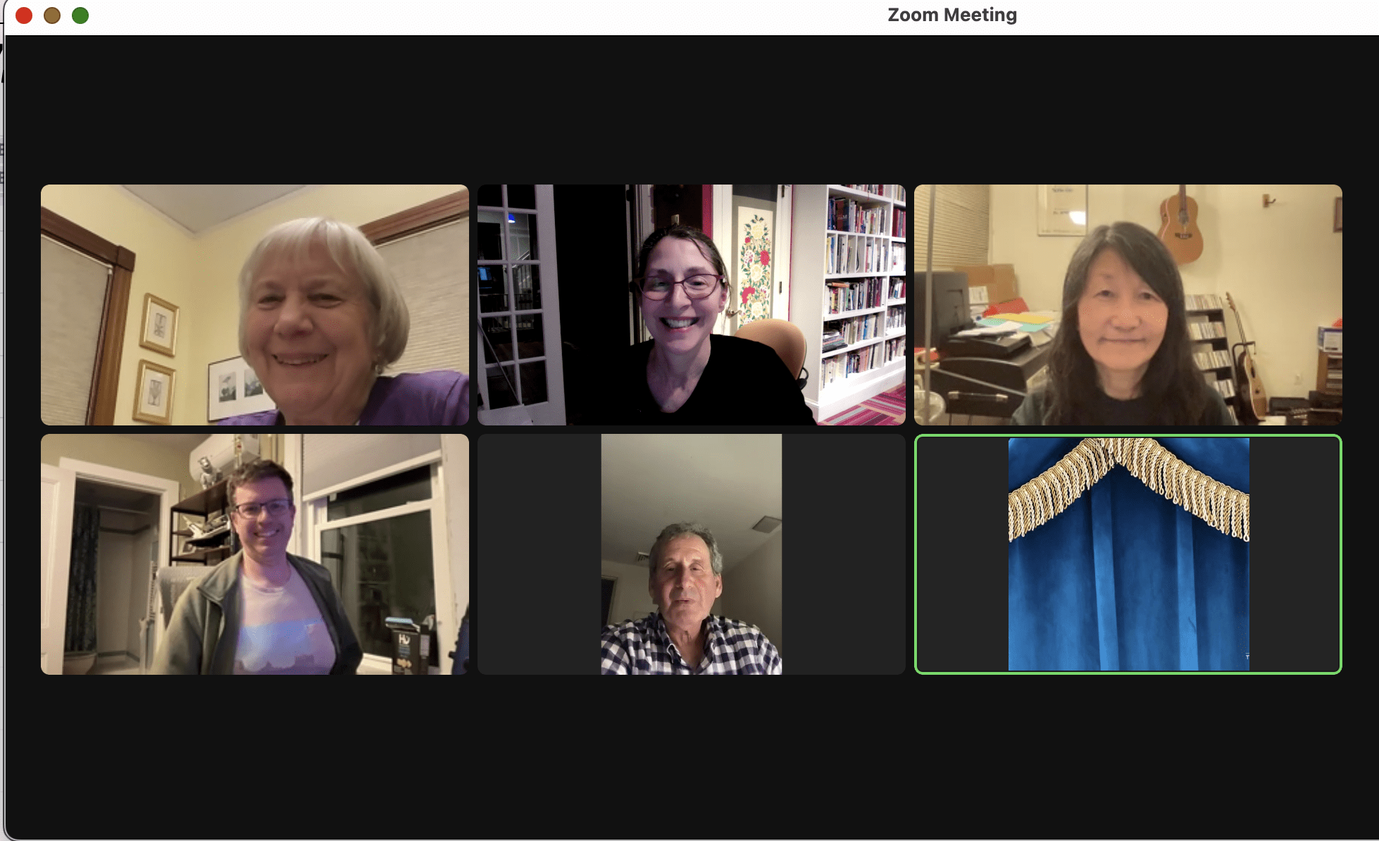 smiling faces at a Zoom meeting