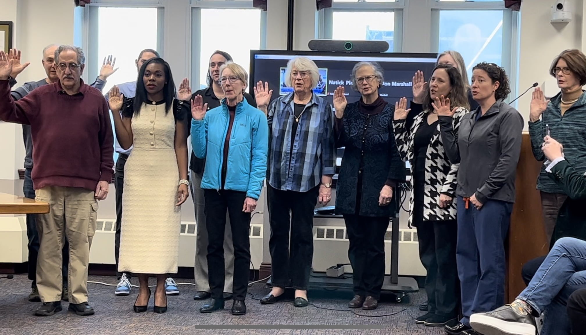 Swearing in ceremony for Natick elections