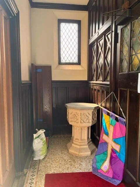 Narthex/vestibule "before" May 2023