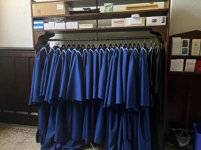 Narthex rehung choir robes July 2023