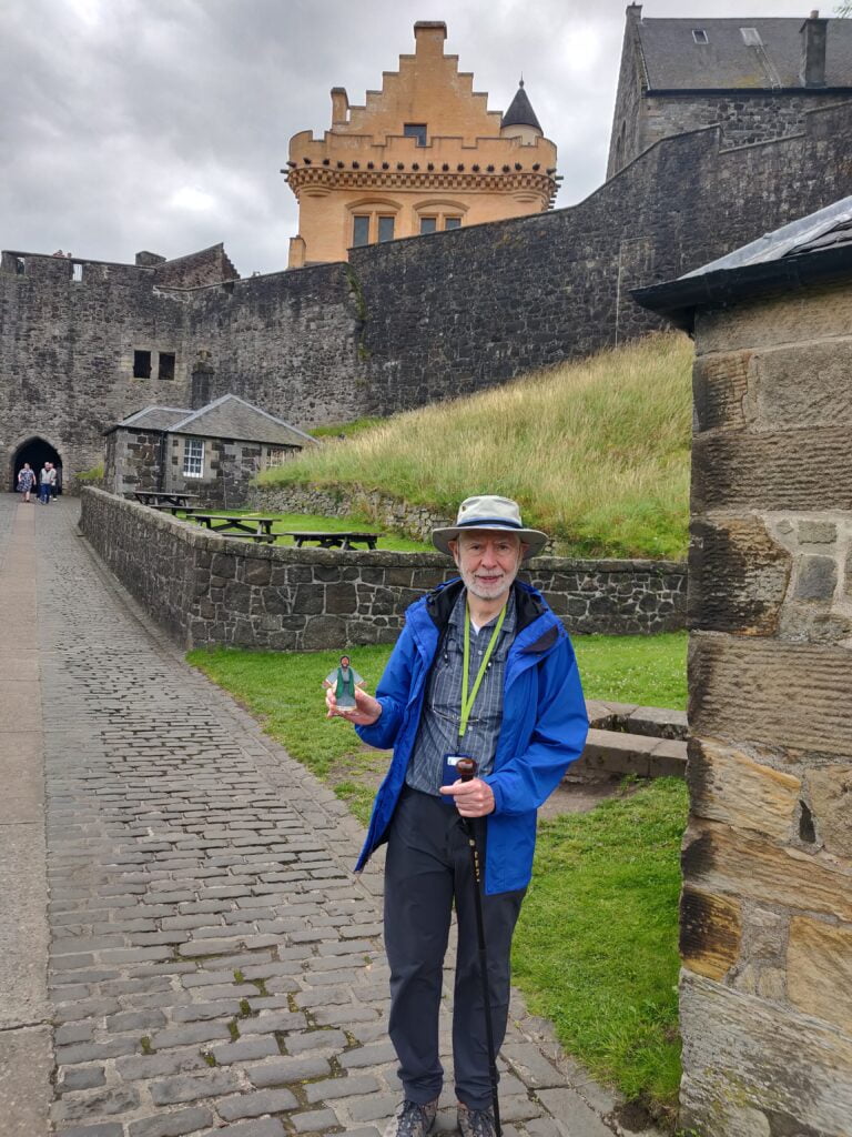 Flat Jesus visits Scotland with Steve Willner (and Carol Jensen)