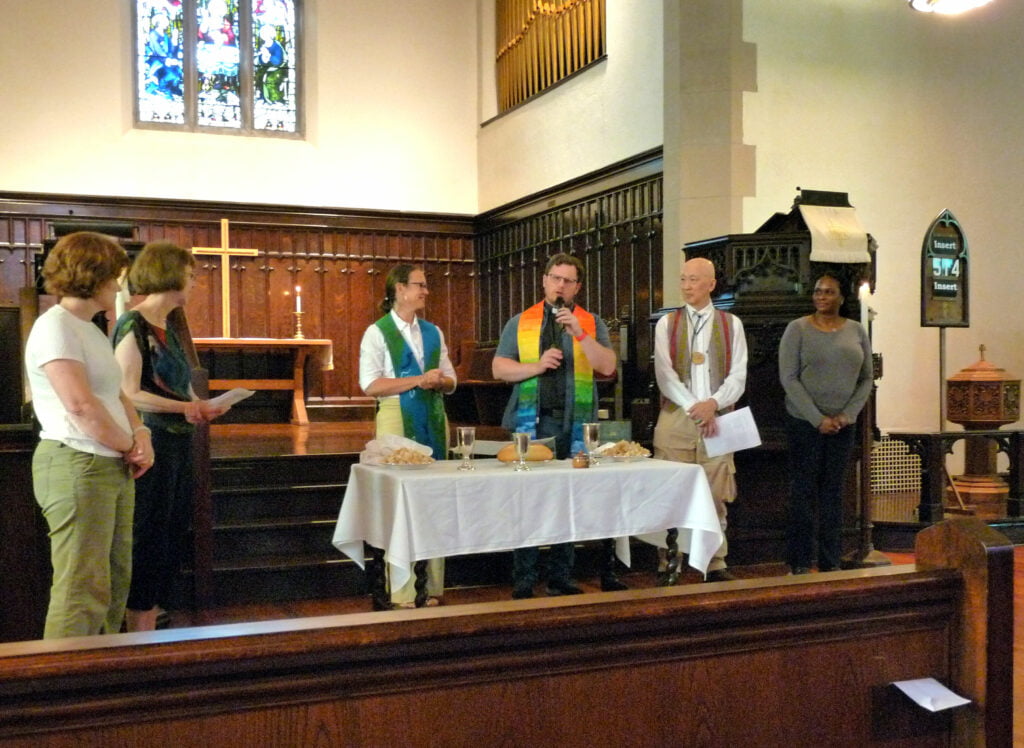 Communion at joint UCC service August 6, 2023