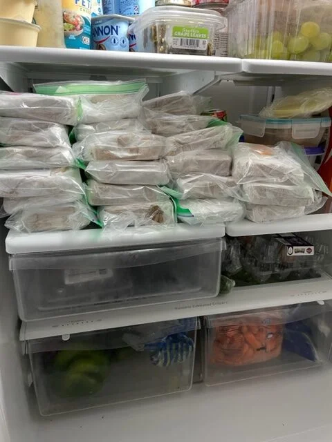 sandwiches in refrigerator; Church School Rally Day