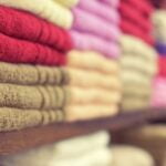 colorful stacks of towels