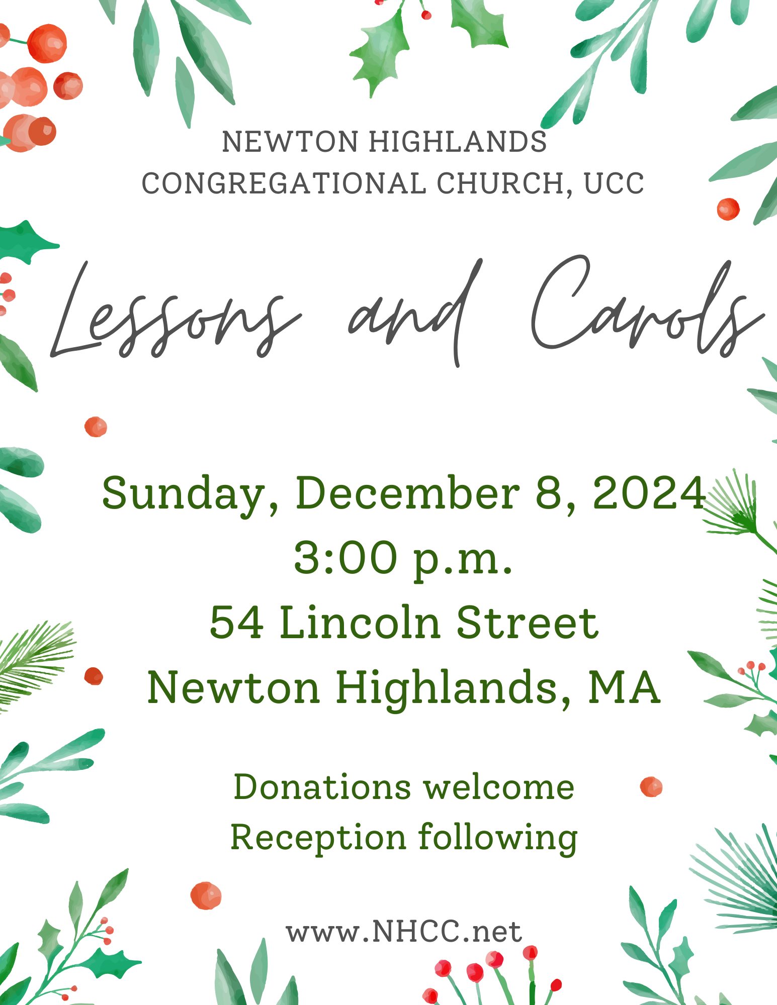 Lessons and Carols flyer