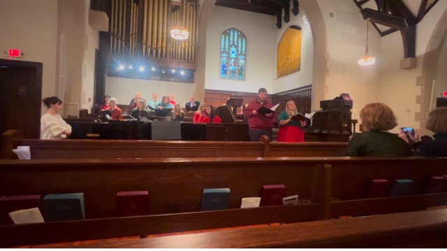 choir singing in sanctuary