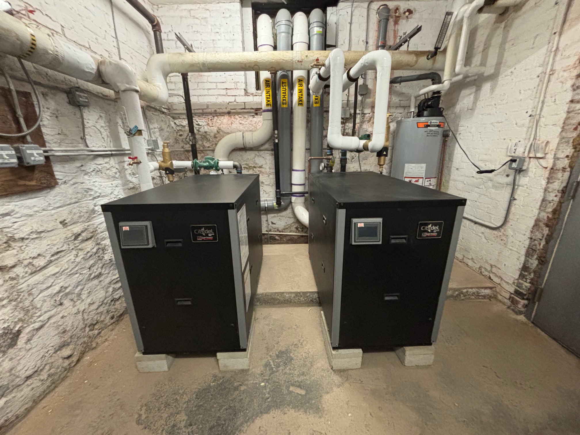 two boilers in church basement